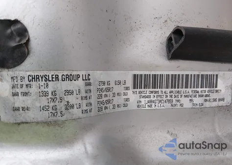 2010 Jeep Grand Cherokee Laredo from USA, damaged, VIN 1J4RR4GT3AC147959